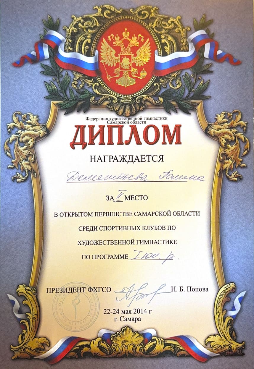Диплом Дементьевой Полины